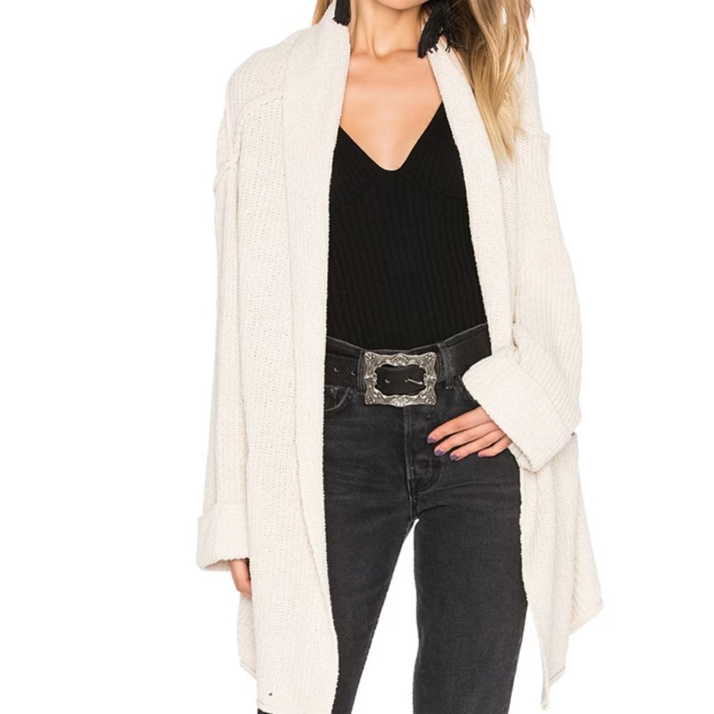 NWT Free People Low Tide Cardigan Size M/L Color: Cream